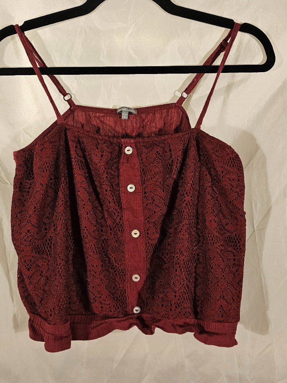 Charlotte Russe pretty over lace cami. Size L. Like new.